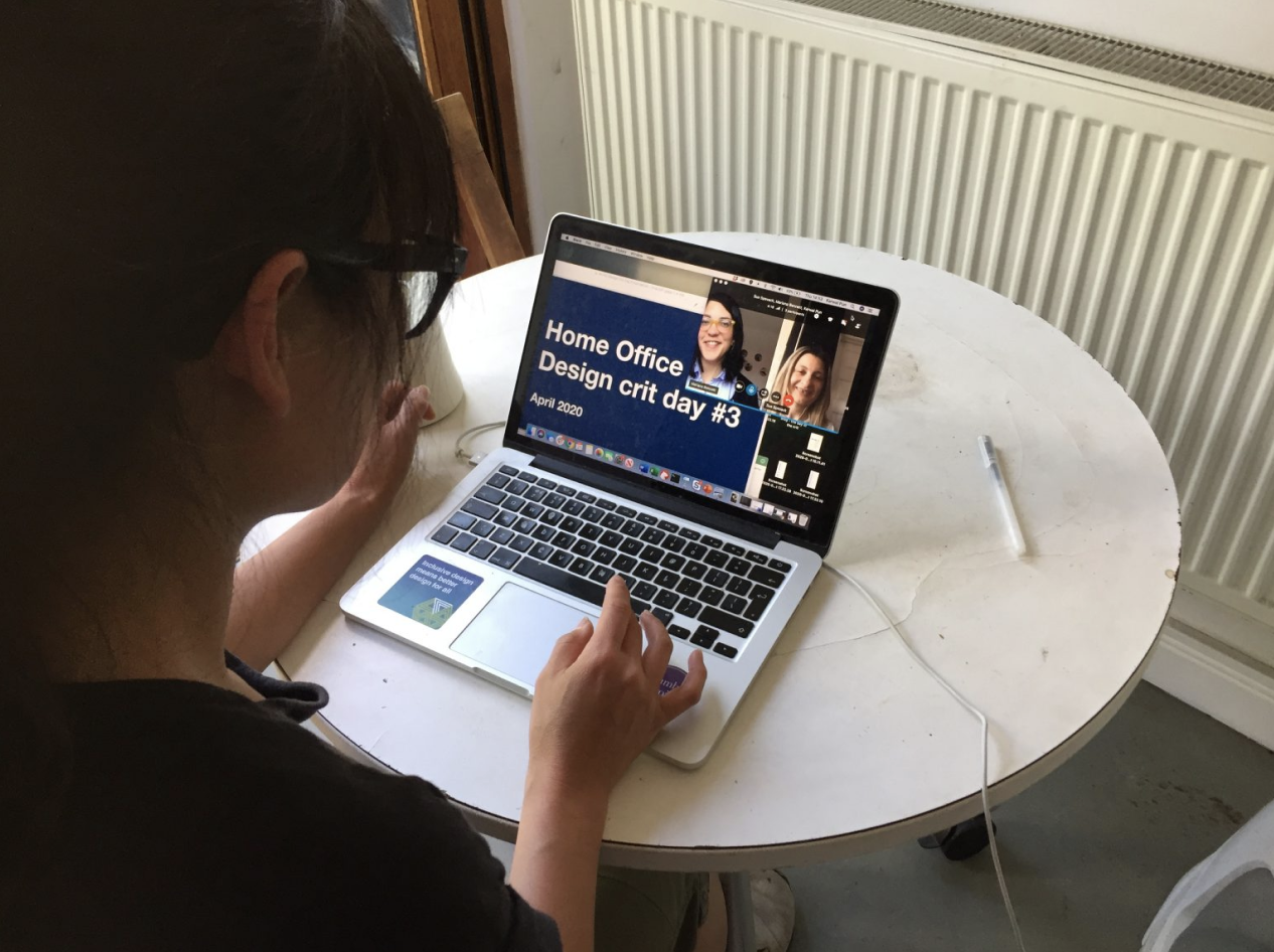 Preparing for a design crit on a video call with other facilitators