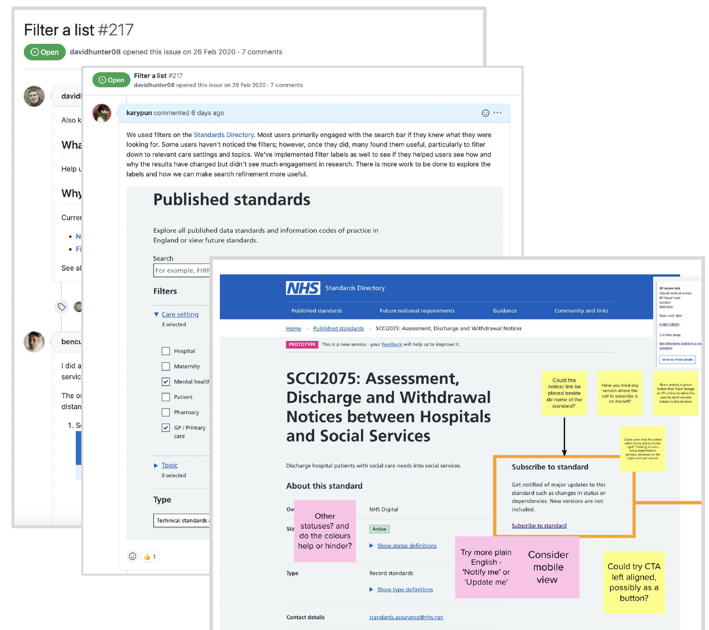 series of screens showing online collaboration